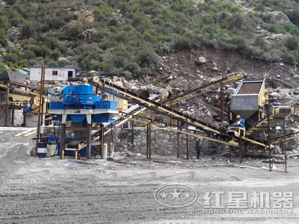 时产200吨鹅卵石制砂机生产线